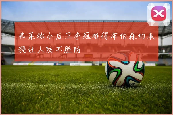 弗莱称小后卫夺冠难得布伦森的表现让人防不胜防